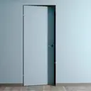 Дверь скрытая CityDoors Secret глухая 80x200см грунтовка левое внутреннее открывание цвет короба серый с замком и петлями