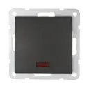 Выключатель встраиваемый Lk studio LK60 860208-1 c индикатором 1 клавиша, цвет чёрный бархат