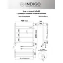 Полотенцесушитель электрический Indigo Line 400x600 мм 55 Вт с полкой лесенка цвет хром