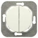 Выключатель встраиваемый Bylectrica Прованс С510-3302 2 клавиши цвет бежевый