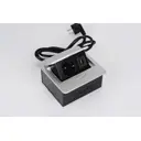 Розетка выдвижная встраиваемая Gtv AE-PB1SAVA-53 с заземлением 2 USB цвет серебристый