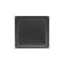 Решетка вентиляционная с сеткой Domart 200x200 мм сталь цвет черный