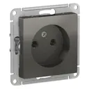 Розетка Schneider Electric Atlas ATN000941 без заземления цвет сталь