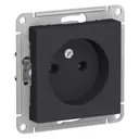 Розетка Schneider Electric Atlas ATN001041 без заземления цвет карбон