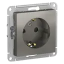 Розетка Schneider Electric AtlasATN000945 цвет сталь