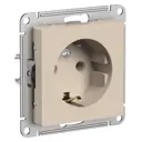 Розетка Schneider Electric AtlasATN001243 цвет песочный