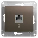 Розетка Schneider Electric GlossaGSL000881K цвет шоколад