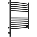 Полотенцесушитель электрический Сунержа Богема 3.0 выгнутая Л 500x600 мм 300 Вт с терморегулятором лесенка цвет матовый черный