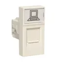 Розетка компьютерная встраиваемая Ekf E1MK015E-135-10 RJ45 цвет белый