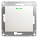 Выключатель встраиваемый Systeme electric Glossa GSL000613 1 клавиша с подсветкой цвет перламутровый 1 шт