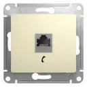 Розетка телефонная встраиваемая Systeme electric Glossa GSL000281T RJ11 цвет бежевый 2 шт.