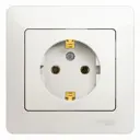 Розетка встраиваемая Systeme electric Glossa GSL000642 с заземлением цвет перламутровый 2 шт.