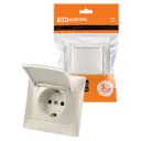 Розетка TDM Electric Лама с крышкой 16А перламутр