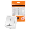 Выключатель накладной Tdm electric Вуокса SQ1803-1002 1 клавиша цвет белый