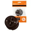 Выключатель поворотный проходной накладной Tdm electric SQ1820-1405 1 клавиша с ручкой цвет коричневый