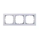 Рамка для розеток и выключателей Lk studio LK80 Flat 3 поста цвет серебристый металлик