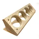 Накладка на бревно для розетки/выключателя Cleverwood D220 мм 4 поста монтаж скрытой проводки