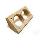 Накладка на бревно для розетки/выключателя Cleverwood D200 мм 2 поста монтаж скрытой проводки