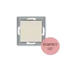 Выключатель встраиваемый Aling-conel Prestige 6005.9 Н5 1 клавиша цвет кремовый набор 5 шт.