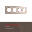 Рамка для розеток и выключателей Arte milano 502.07-4.shampan 4 поста цвет шампань