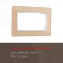 Рамка для двойной розетки Arte milano 503.14-double.shampan 1 пост цвет шампань