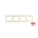 Рамка для розеток и выключателей Aling-conel Prestige 4 поста цвет кремовый набор 2 шт.