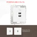 Розетка USB встраиваемая Arte milano 206.46-1.white цвет белый