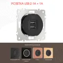 Розетка USB встраиваемая Arte milano 385063 цвет черный