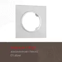 Рамка для розеток и выключателей Arte milano 385365 1 пост цвет серебро