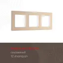 Рамка для розеток и выключателей Arte milano 385512 3 поста цвет шампань