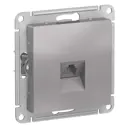 Розетка телефонная встраиваемая Systeme electric AtlasDesign ATN000381 RJ11 цвет алюминий