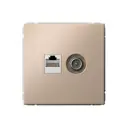 Розетка для телевизора и компьютера встраиваемая Systeme electric ArtGallery GAL001289 RJ45 Cat 5Е цвет песочный