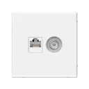 Розетка для телевизора и компьютера встраиваемая Systeme electric ArtGallery GAL000189 RJ45 Cat 5Е цвет белый