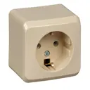 Розетка накладная Systeme electric Этюд PA16-003K с заземлением цвет кремовый