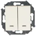 Выключатель Simon 2-клавишный с подсветкой 16А 250В винтовые зажимы 1591392-031