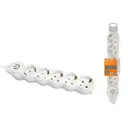 Удлинитель бытовой TDM Electric SQ1303-0138 5 розеток с заземлением 3x1 мм 5 м цвет белый