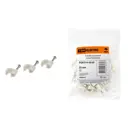 Скоба круглая пластиковая Tdm Electric 25 мм белая