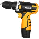Дрель-шуруповерт аккумуляторная Deko DKCD12V 2025079, 12 В Li-Ion 2x1.5 Ач