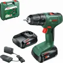 Дрель-шуруповерт аккумуляторная Bosch Easydrill 18V-40 06039D8002, 18 В Li-Ion 2x2 Ач
