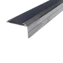 Алюминиевый угол-порог ЕвроСтандарт с резиновой вставкой серого цвета длина 1 упаковка 5шт