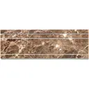 Мозаика Natural Бордюры B022-3- Emperador-Dark мрамор 10x30.5 см