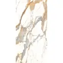 Керамогранит Sonex Carrara Volga Glossy полированный 60x120 см 1.44 м2 цвет белый с серо-бежевыми прожилками