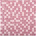 Декоративная мозаика Nsmosaic No-294 NS03GL0022 30.5x30.5см цвет Розовый