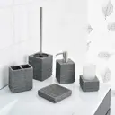 Стакан для ванной Ridder Brick полирезин цвет серый 22150107