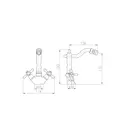 Смеситель для биде RavSlezak Morava Retro click-clack цвет бронза mk521.59sm