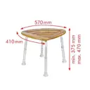 Табурет Ridder А00502081 в ванную с регулируемой высотой бамбук