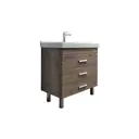 Тумба Comforty Никосия-80Н дуб темный, с раковиной