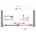 Душевая дверь BelBagno UNO-195-BF-1-110-P-Cr 195x110см