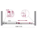 Душевая дверь Belbagno Acqua-BF-1-130-C-Cr 195x130см