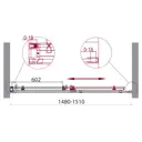Душевая дверь BelBagno ACQUA-BF-1-150-C-Cr 195x150см
